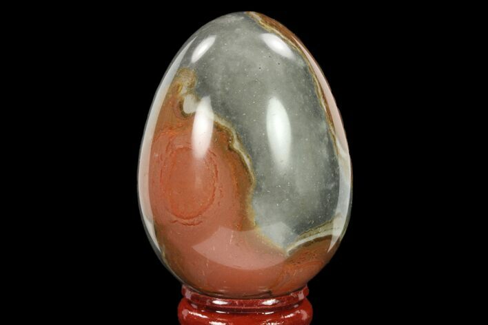 Polished Polychrome Jasper Egg - Madagascar #134567